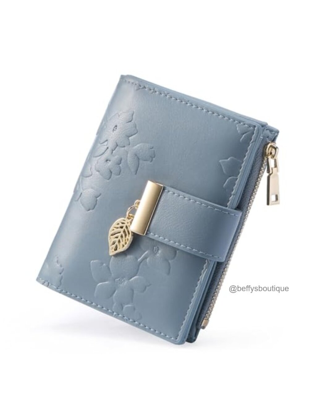 RFID Blocking Leather Bifold Wallet Credit Card Holder for Women